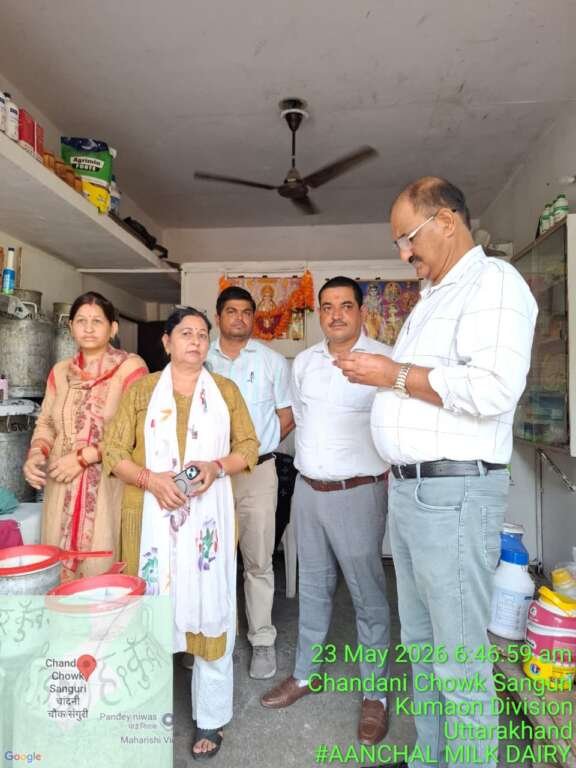 *अपर सचिव सुरेश जोशी ने किया आंचल दुग्ध संघ की व्यवस्थाओं का औचक निरीक्षण*