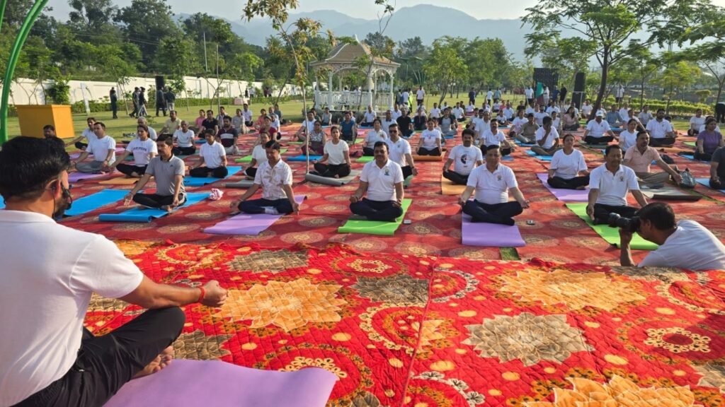 योग और जनसहभागिता का संगम बना सिटी फॉरेस्ट पार्क, एक हजार से अधिक लोगों ने किया सामूहिक योग
