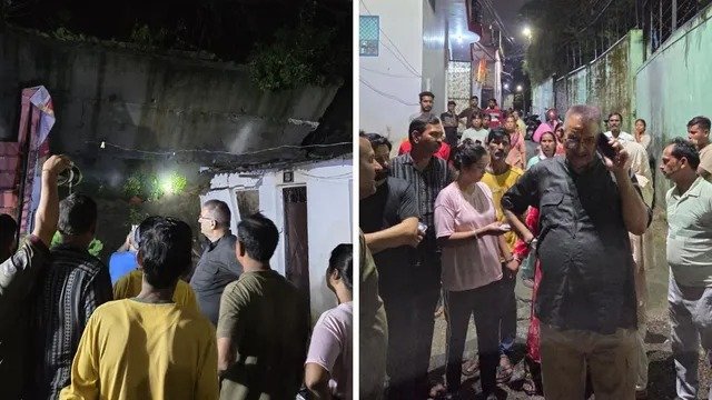 देहरादून में भारी बारिश का कहर, खाला बस्ती में ढही दीवार, कई मकान मलबे में तब्दिल